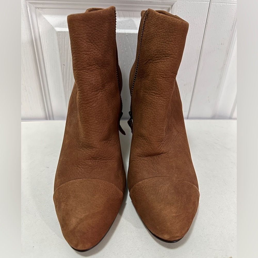 Brown Leather Ankle Boots (Sz7.5)